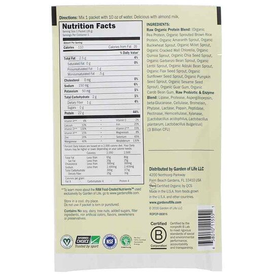 Raw Organic Protein, GOL